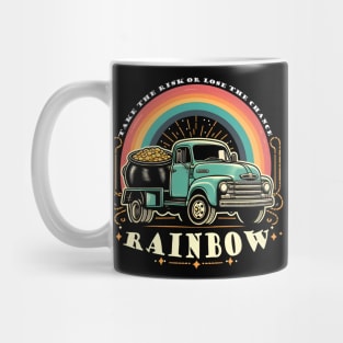 Rainbow Ride: Vintage Truck with a Pot of Gold Mug